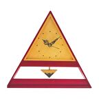 Masa Ve Duvar Saati El Yapımı Sarkaçlı Triangle Kırmızı