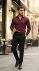 MODA ŞEHRİ Erkek Saten Klasik Gömlek