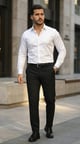 MODA ŞEHRİ Erkek Saten Klasik Gömlek