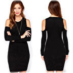 DTP101184 Omuz Açık Tarz Elbise