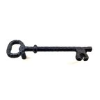Antika Tarz Dekoratif Pirinç Anahtar Şeklinde Kapı Çekme Kolu, Mobilya, Sandık, Kutu Kulbu - 128mm, 
