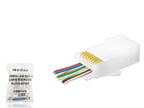 Cat6 Ez Rj45 Konnektör - 100 Adet Beyaz / Ekonomik Poşet Paket ND2414
