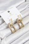 Gold Renk VIP Seri Tifani Zirkon Taşlı Kadın Küpe TJ-BKP11895
