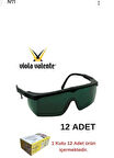 Viola Valente Clasic Lazer Kesim Döküm Kaynak Koruma Gözlüğü 12 Adet 