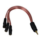 3.5 MM Stereo Erkek/3 X 3.5 MM Stereo Dişi 5+1 Kablo  Powermaster