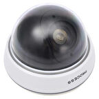 Powermaster Pm-2001 Kırmızı Ledli Maket Dome Kamera Beyaz