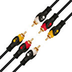 3 Rca + 3 Rca 1.5 Metre Kablo Powermaster Kutulu