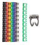 0-9 Dijital Kodlu Renkli Kablo İşaretleyici Numaratör 1,5mm