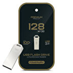 Powerway Premium 128 Gb 100mb/s Ultra Hızlı Usb 3.1 Metal Silver Flash Bellek