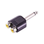 6.3 Mm Mono Erkek / 2 Rca Dişi Çevirici Jack