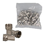 F Konnektör Rg6 /u4 18mm Geniş 100lü Poşet  Powermaster