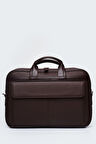 Kahve Unisex 16"-17" Laptop ve Evrak Bölmeli Çanta