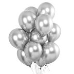 METALİK BALON GÜMÜŞ 10 ADET