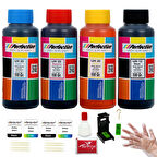 Perfection Canon Uyumlu E204, E304, E3140, E3340 E404 (Kartuş no:46-56) Aparatlı Solüsyonlu Kartuş Dolum Seti 4x100 gr.
