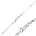 925 Ayar Gümüş Canım Yazılı Bileklik