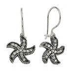 925 Ayar Gümüş Deniz Yıldızı Sallantılı Küpe