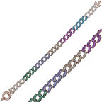 925 Ayar Gümüş Renkli Taşlı Gurmet Bileklik