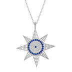 Gümüş Nazarlı Kutup Yıldızı Kadın Kolye