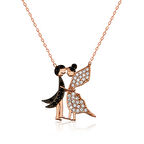 925 Ayar Gümüş Aşık Kelebekler Kadın Gümüş Kolye