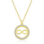 925 Ayar Gümüş Minik Sonsuzluk Kadın Gümüş Kolye