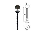 Akdeniz 3,5x25 Matkap Uçlu Alçıpan Vidası 1000 Adet