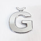 Cemax Ğ Harfi  3,75 cm Krom Yapışkanlı