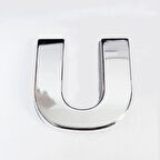 Cemax U Harfi  3,75 cm Krom Yapışkanlı