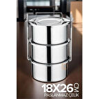 CEYLAN ADAM XL 18X26 CM Sefer Tası Paslanmaz Çelik Yemek Kabı