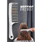 CEYLAN ADAM  Geniş Dişli Kristal Şeffaf Masaj Etkili Saç Açma Tarağı