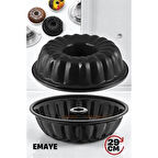 CEYLAN ADAM  Emaye Kek Kalıbı - Yapışmaz Siyah Emaye Kek Kalıbı 29 CM