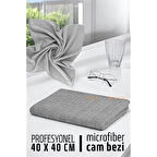 CEYLAN ADAM Çift Yüzeyli Profesyonel Microfiber Cam Bezi - Yüksek Kalite Temizlik Bezi  40 x 40 cm
