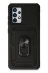 Samsung Galaxy A53 5G Kılıf Pars Lens Yüzüklü Silikon - Siyah