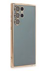 Samsung Galaxy S22 Ultra Kılıf Lensli Silikon - Gold