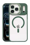 Apple iPhone 17 Pro Remim Lensli Magsafe Standlı Kapak - Koyu Yeşil