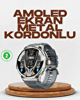 CEYLAN ADAM Şık Metal Kasa ve Değiştirilebilir Kordonlarla SW80 Smartwatch