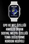 CEYLAN ADAM Akıllı Saat Android ve İOS Uyumlu NFC Ve GPS Özelliği Arama Cevaplayan