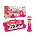 CEYLAN ADAM   Elektronik 24 Tuşlu Mikrofonlu Org Seti Pembe