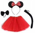 Minnie Mouse Kostüm Seti Etek Taç Kuyruk Papyon Gösteri Seti