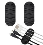 CEYLAN ADAM  Kablo Tutucu 5 Kanallı 3lü Siyah