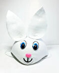 CEYLAN ADAM Nessiworld  Beyaz Renk Kulaklı Tavşan Şapkası Hayvan Şapkası