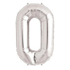 CEYLAN ADAM Nessiworld  0 Rakam Folyo Balon Gümüş  40 inç