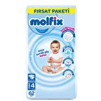 CEYLAN ADAM   Molfix Bebek Bezi Fırsat Paketi 4 Beden 7-14 Kg 62 Adet