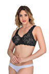 Siyah Mı Emay 178 C Balenli Dantelli Sütyen