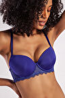Garland Big Size Plunge Bra, Saks Mavi Konforlu Ve Şık Sütyen