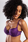 G.colors Balconette Foam Push Up Bra, Mor Konforlu Ve Şık Sütyen