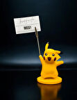 Pikachu Figürlü Not Tutucu - Pokemon Temalı Masa Üstü Aksesuarı Metal Kıskaç Notluk