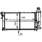 MGA Su Radyatoru Peugeot:106 Iı 96-99 1.4 Tu3jp 1.6 Tu5jp Nac 532x322x23