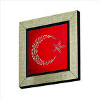 Kelime-i Tevhid (Hilal) Besmele (Yıldız) Baskılı MDF  Magnet(KH-051)