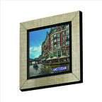 Amsterdam Görseli Baskılı MDF  Magnet(KRG-014)Buzdolabı Süsü