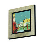Venedik Görseli Baskılı MDF  Magnet(KRG-048)Buzdolabı Süsü